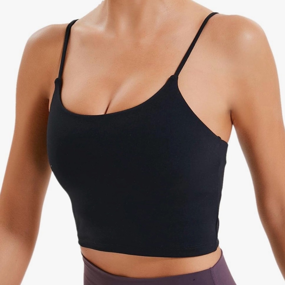 Black Sports Bra Tank Top – Medium